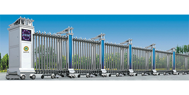 不銹鋼電動(dòng)伸縮門1